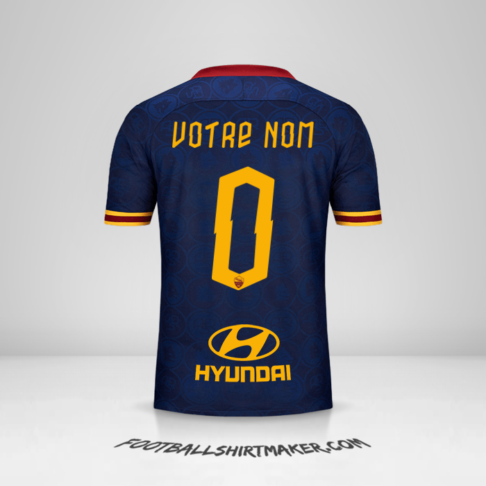 Maillot AS Roma 2019/20 III -  votre nom - 0