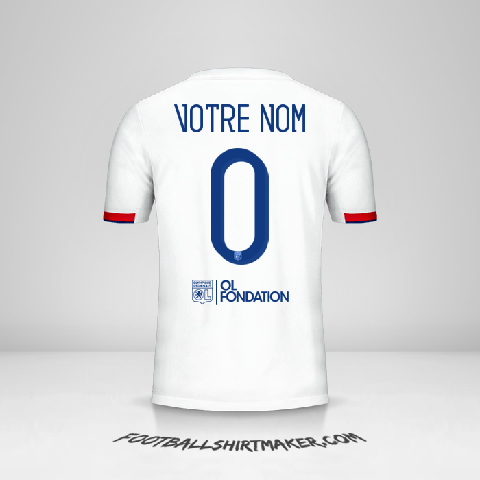 Maillot Olympique Lyon 2019/20 Cup -  votre nom - 0