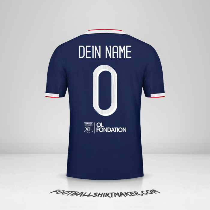 Trikot Olympique Lyon 2019/20 Cup II -  dein name - 0