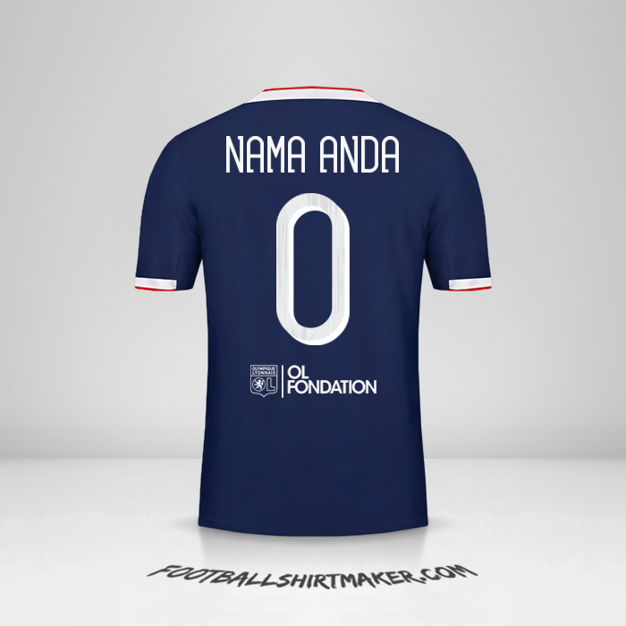 Jersey Olympique Lyon 2019/20 Cup II -  nama anda - 0