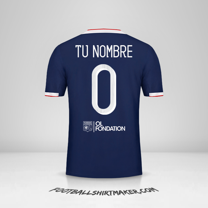 Camiseta Olympique Lyon 2019/20 Cup II -  tu nombre - 0