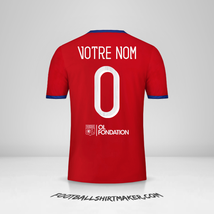 Maillot Olympique Lyon 2019/20 Cup III -  votre nom - 0