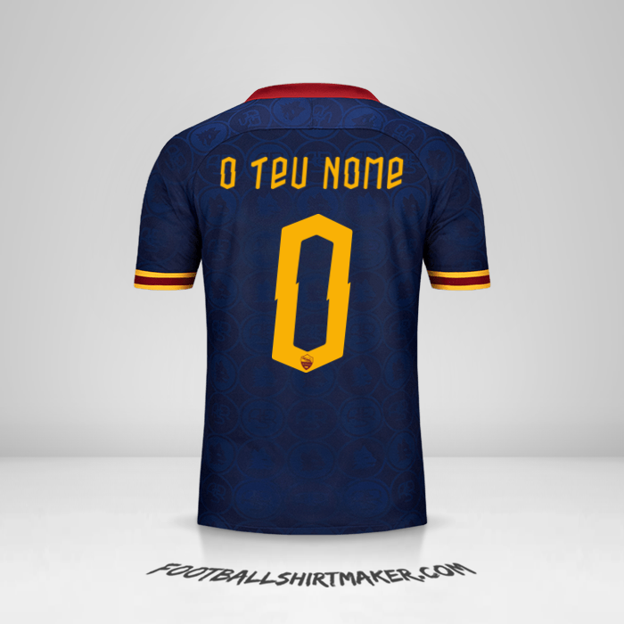 Camisola AS Roma 2019/20 Cup III -  o teu nome - 0