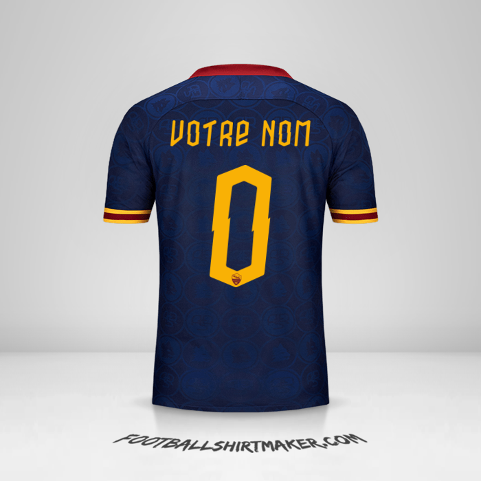 Maillot AS Roma 2019/20 Cup III -  votre nom - 0