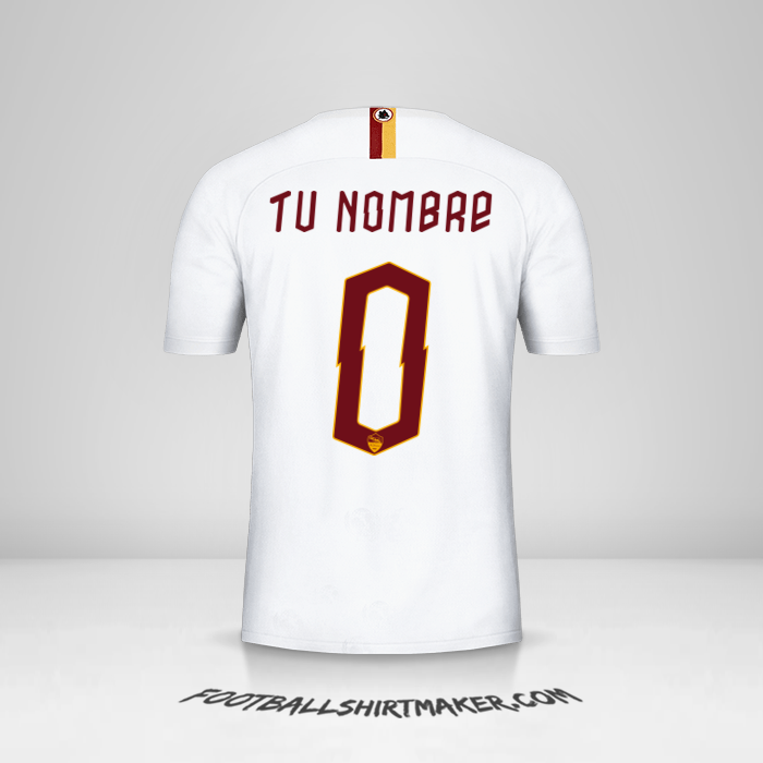 Camiseta AS Roma 2019/20 Cup II -  tu nombre - 0