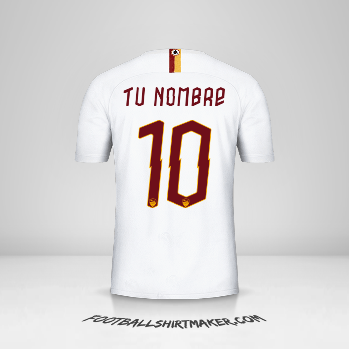 Camiseta AS Roma 2019/20 Cup II número 10 tu nombre