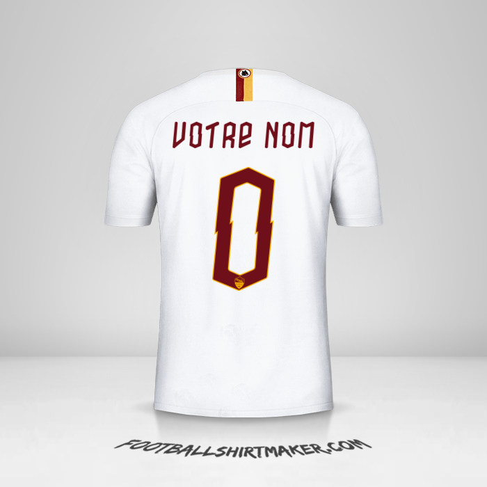 Maillot AS Roma 2019/20 Cup II -  votre nom - 0