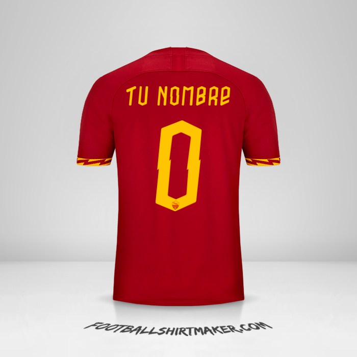 Camiseta AS Roma 2019/20 Cup -  tu nombre - 0