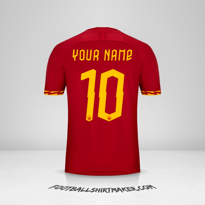 AS Roma 2019/20 Cup shirt number 10 your name