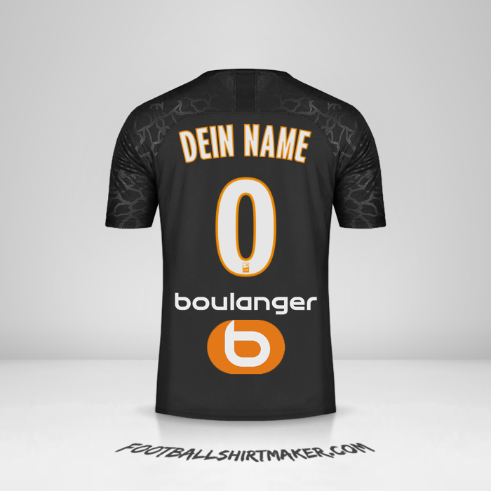 Trikot Olympique de Marseille 2019/20 III -  dein name - 0