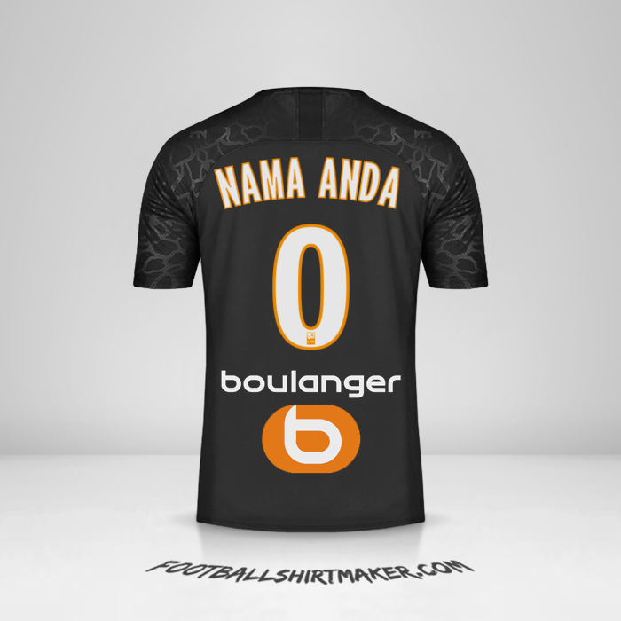 Jersey Olympique de Marseille 2019/20 III -  nama anda - 0