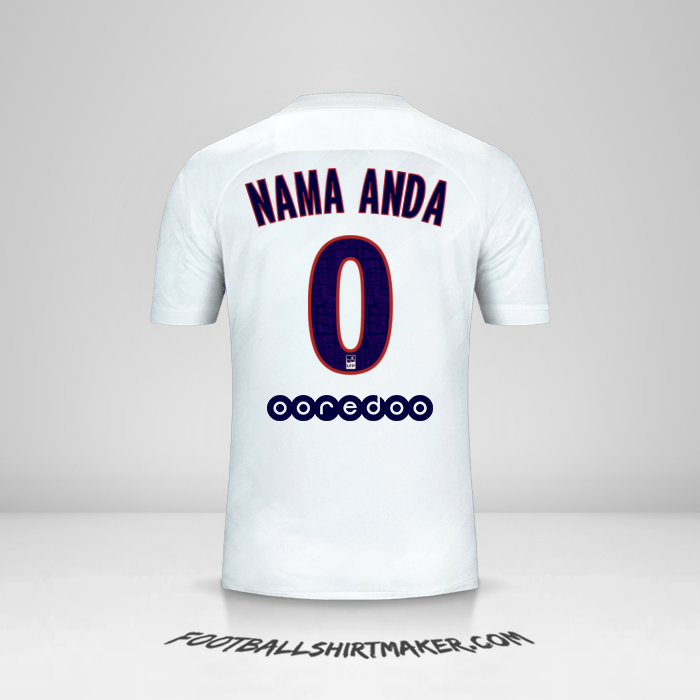 Jersey Paris Saint Germain 2019/20 III -  nama anda - 0