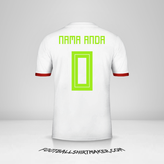 Jersey Aljazair 2018 -  nama anda - 0