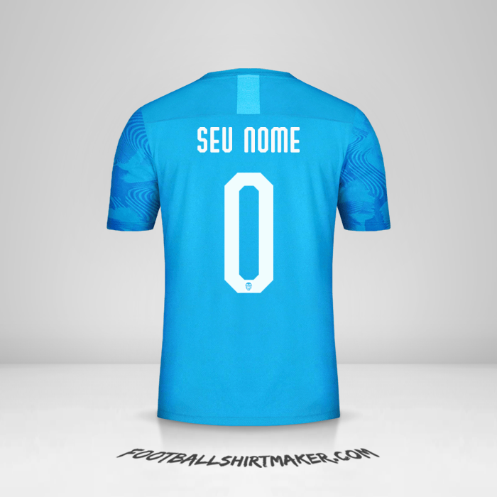 Camisa Valencia CF 2019/20 Cup III -  seu nome - 0