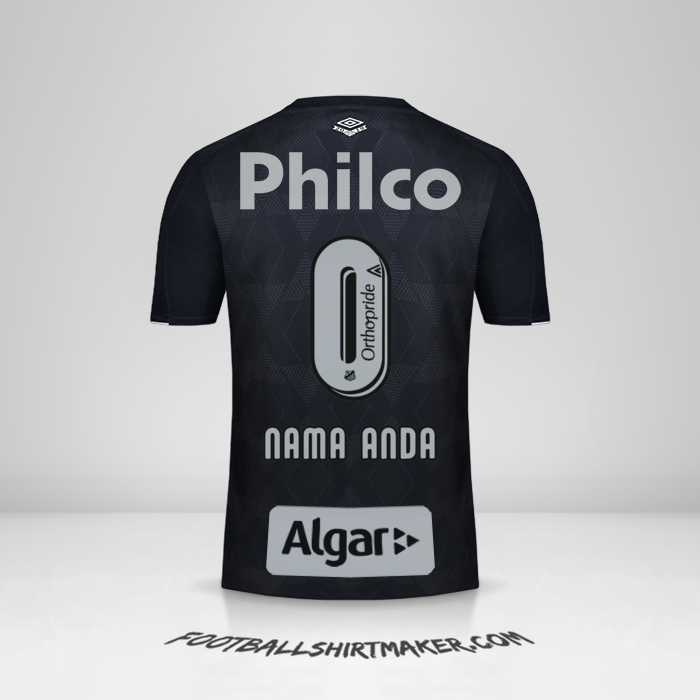 Jersey Santos FC 2019/20 III -  nama anda - 0