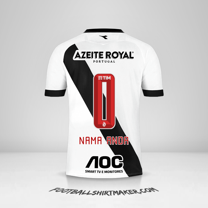 Jersey Vasco da Gama 2019/20 II -  nama anda - 0