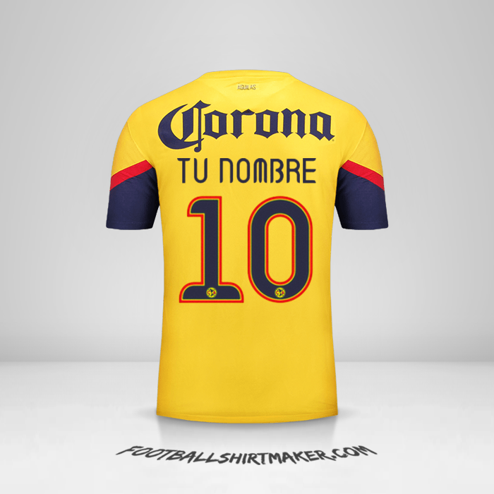 Camiseta Club America 2012/13 número 10 tu nombre