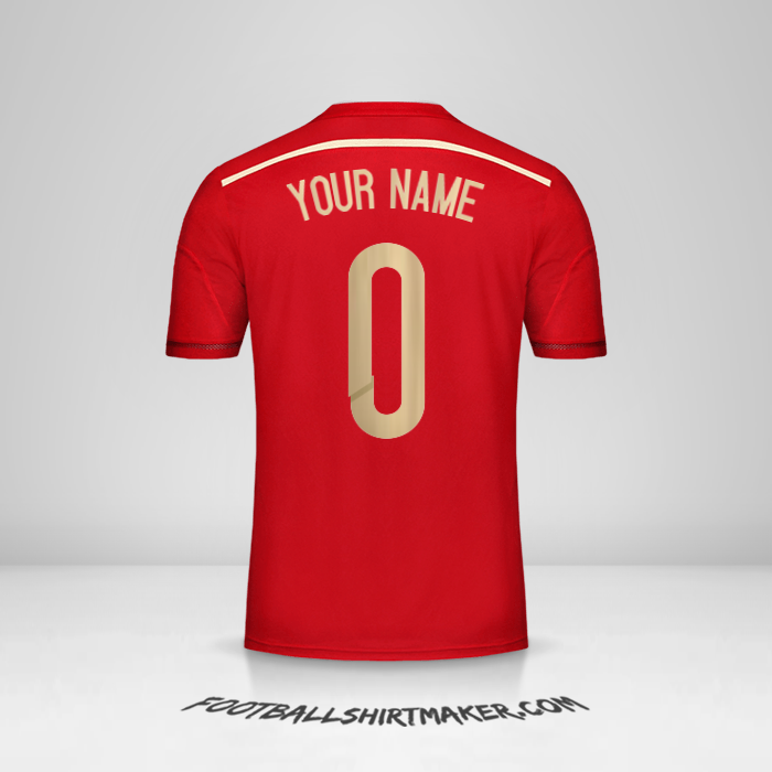 Shirt Spain 2014 -  your name - 0