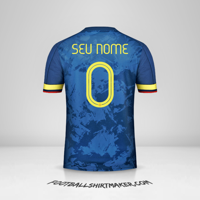 Camisa Colômbia 2020/21 II -  seu nome - 0