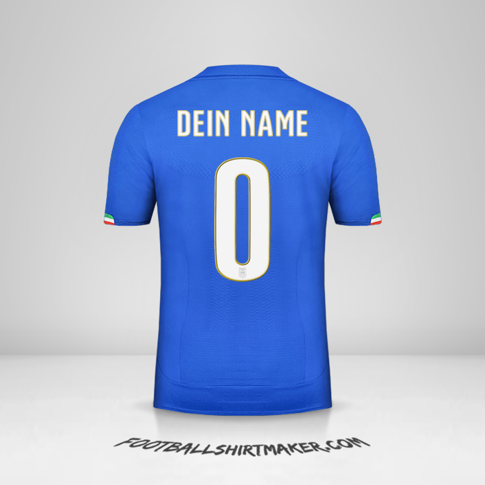 Trikot Italien 2014 -  dein name - 0