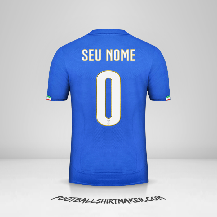 Camisa Itália 2014 -  seu nome - 0