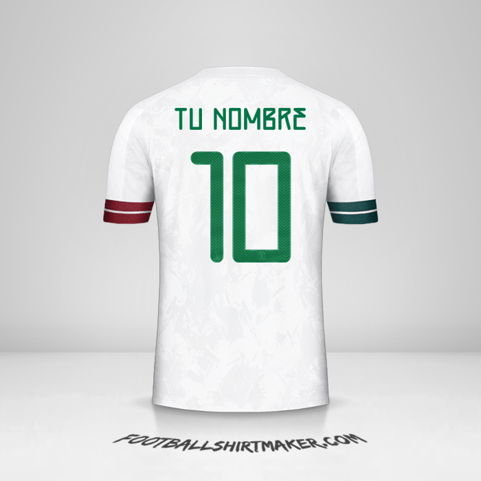 Camiseta Mexico 2020 II número 10 tu nombre