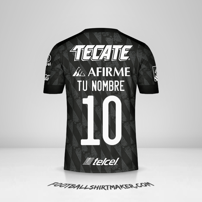 Jersey Tigres UANL 2020 III número 10 tu nombre