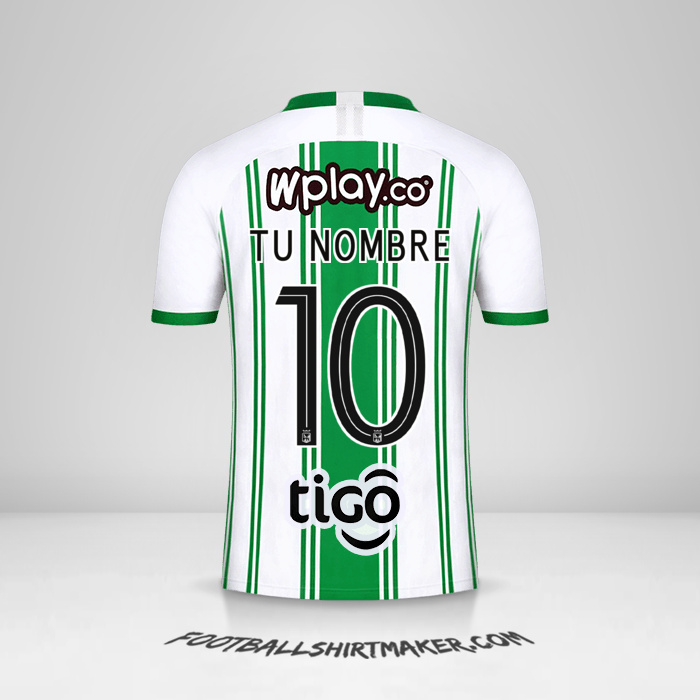 Camiseta Atletico Nacional 2020 número 10 tu nombre