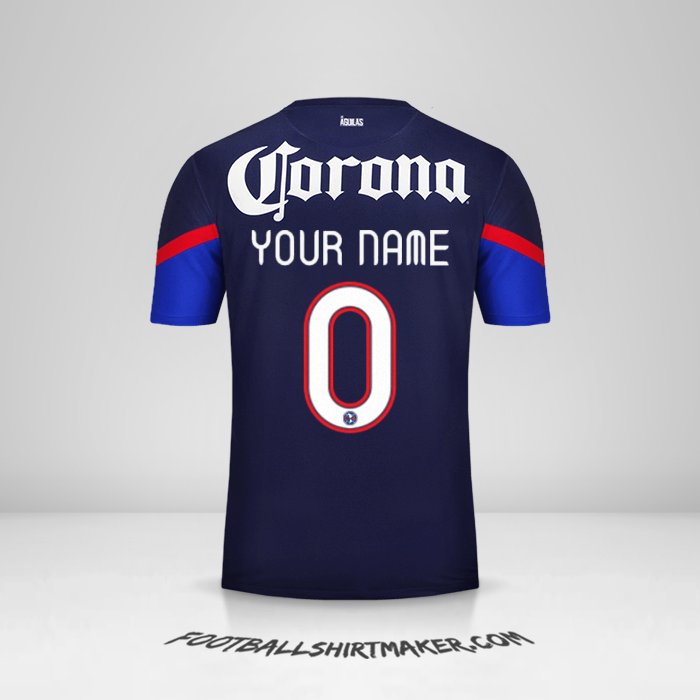 Club America 2012/13 II shirt number 0 your name