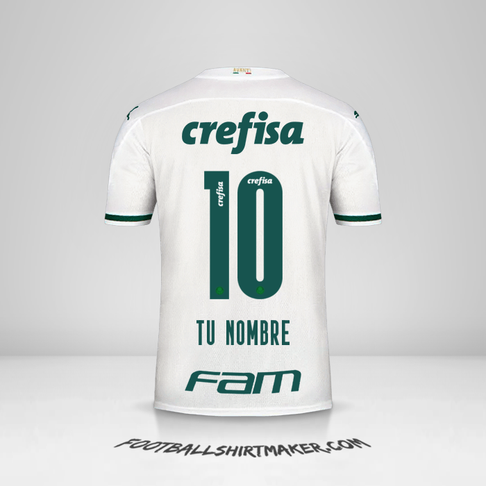 Camiseta Palmeiras 2020 II número 10 tu nombre