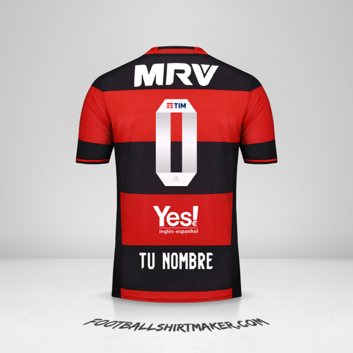 Camiseta Flamengo 2016/17 -  tu nombre - 0