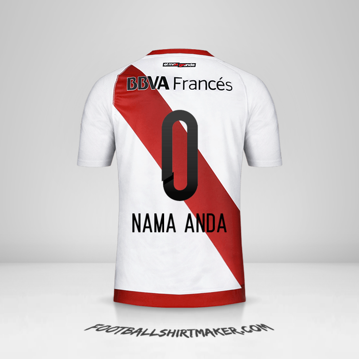 Jersey River Plate 2016/17 -  nama anda - 0