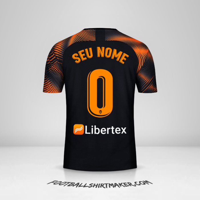 Camisa Valencia CF 2019/20 II -  seu nome - 0