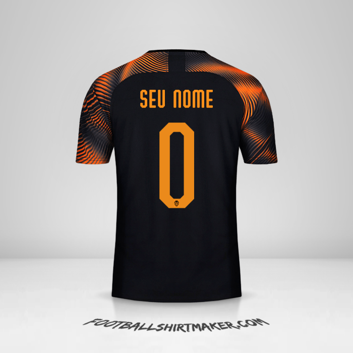 Camisa Valencia CF 2019/20 Cup II -  seu nome - 0