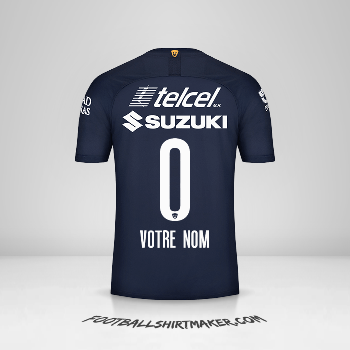 Maillot Pumas UNAM 2019/20 III -  votre nom - 0