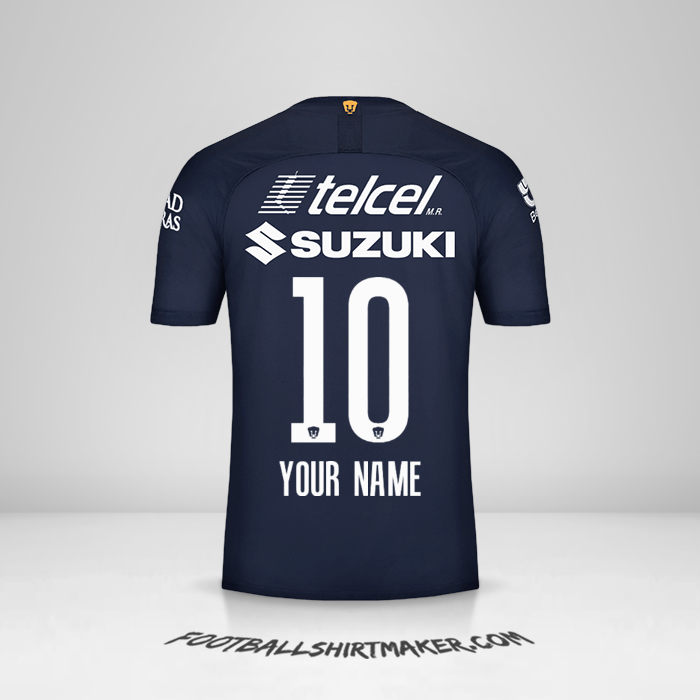 Pumas UNAM 2019/20 III shirt number 10 your name