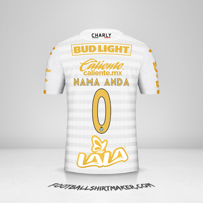 Jersey Santos Laguna 2019/20 III -  nama anda - 0