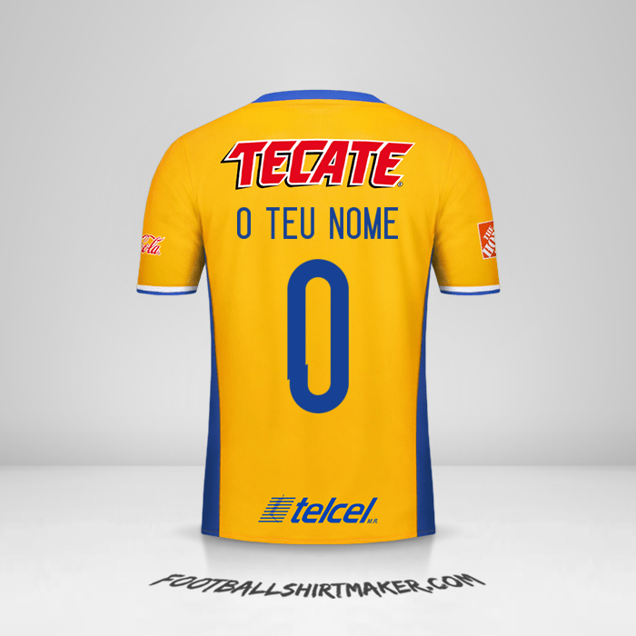 Camisola Tigres UANL 2016/17 -  o teu nome - 0