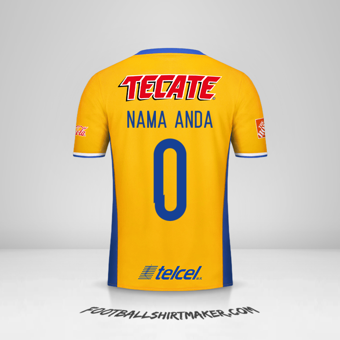 Jersey Tigres UANL 2016/17 -  nama anda - 0