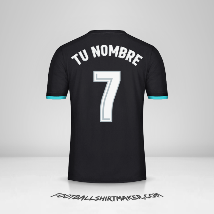 Jersey Real Madrid CF 2017/18 II número 7 tu nombre