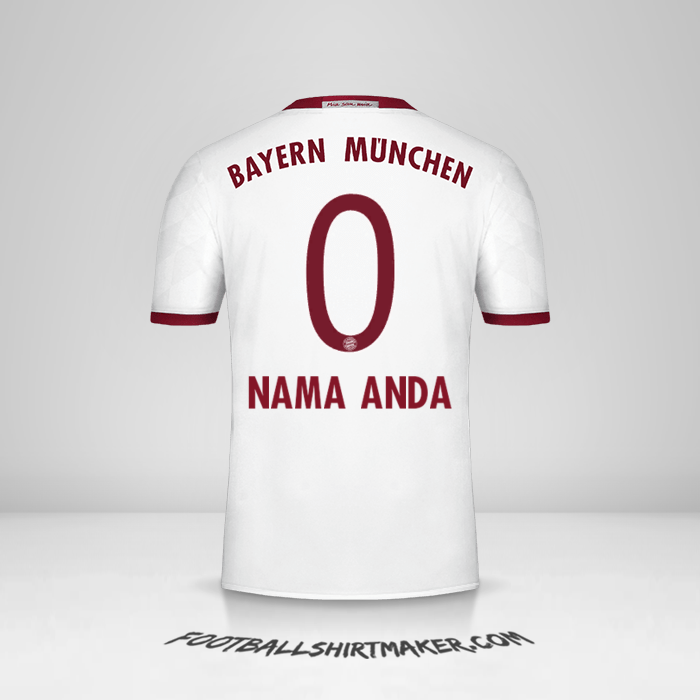 Jersey FC Bayern Munchen 2016/17 III -  nama anda - 0