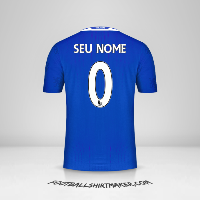 Camisa Chelsea 2016/17 -  seu nome - 0