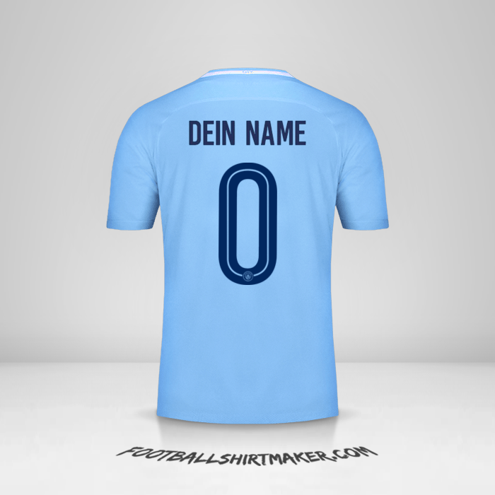 Trikot Manchester City 2017/18 Cup -  dein name - 0