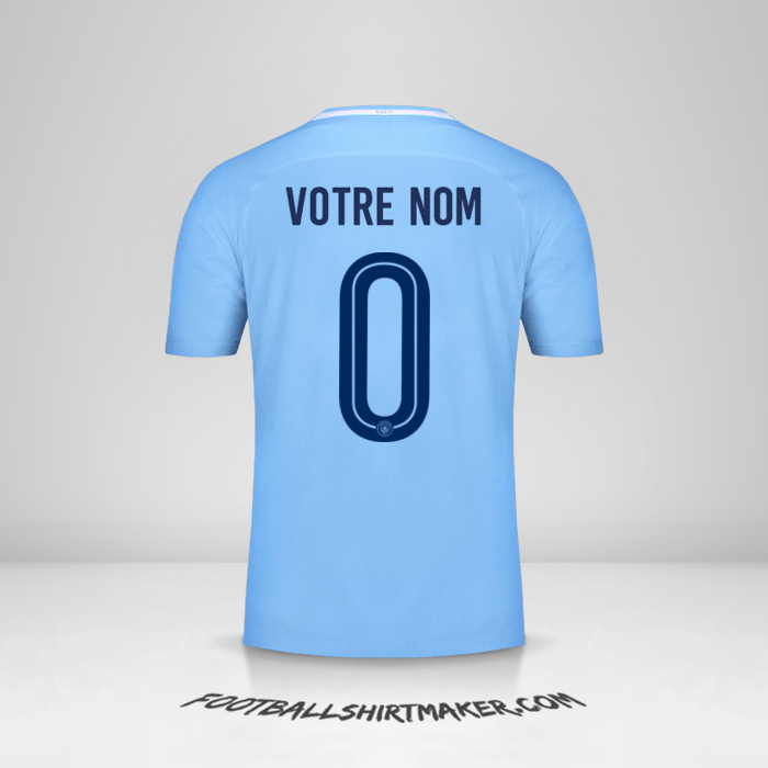 Maillot Manchester City 2017/18 Cup -  votre nom - 0