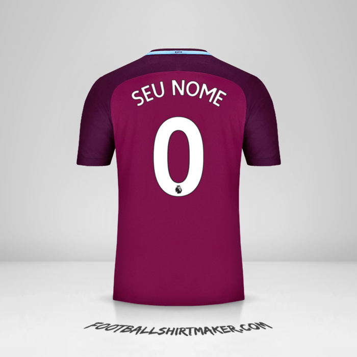 Camisa Manchester City 2017/18 II -  seu nome - 0