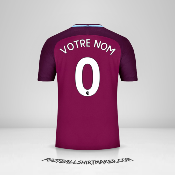 Maillot Manchester City 2017/18 II -  votre nom - 0