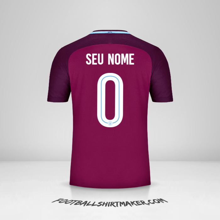 Camisa Manchester City 2017/18 Cup II -  seu nome - 0