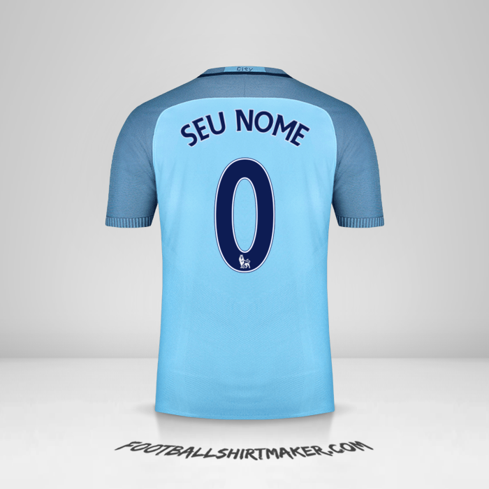 Camisa Manchester City 2016/17 -  seu nome - 0