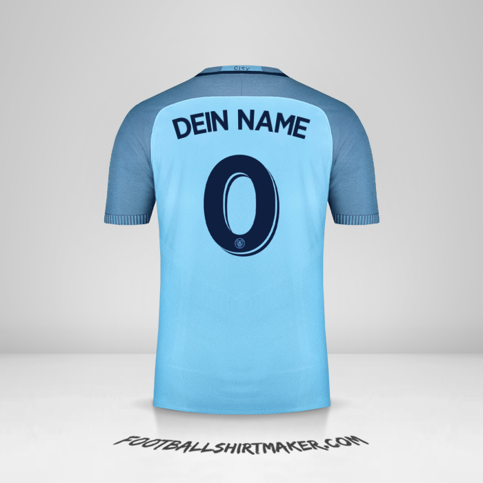 Trikot Manchester City 2016/17 Cup -  dein name - 0