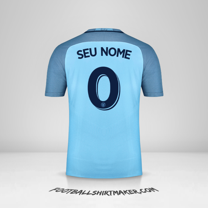 Camisa Manchester City 2016/17 Cup -  seu nome - 0